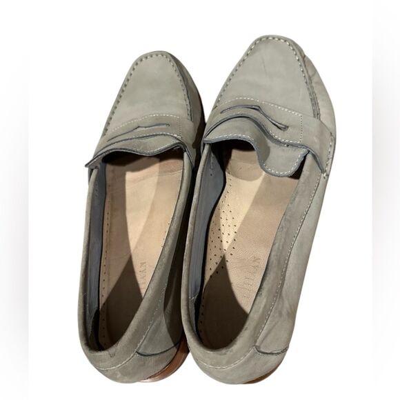 Cole Haan Penny Loafers size 8 Grey/Tan brushed leather - Picture 6 of 8